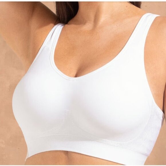 Truekind Daily Comfort Wireless Shaper Bra Women's S White NWT 0086 - Picture 1 of 15